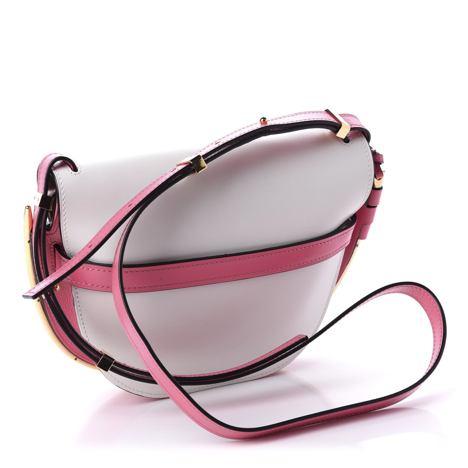 Loewe Calfskin Small Metal Gate Crossbody Bag Wild Rose White 3 of 9
