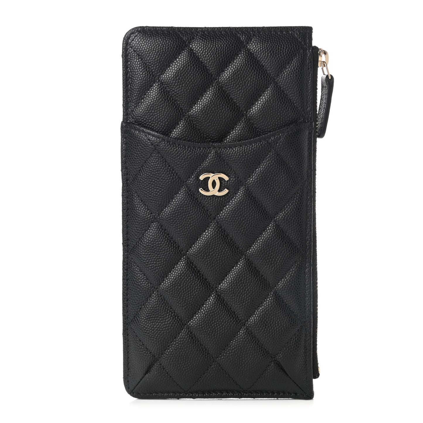 Caviar Quilted Classic iPhone Pouch Black