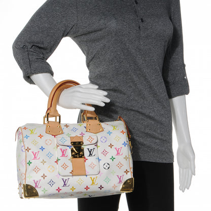 Louis Vuitton Monogram Multicolor Speedy 30 White 2 of 8