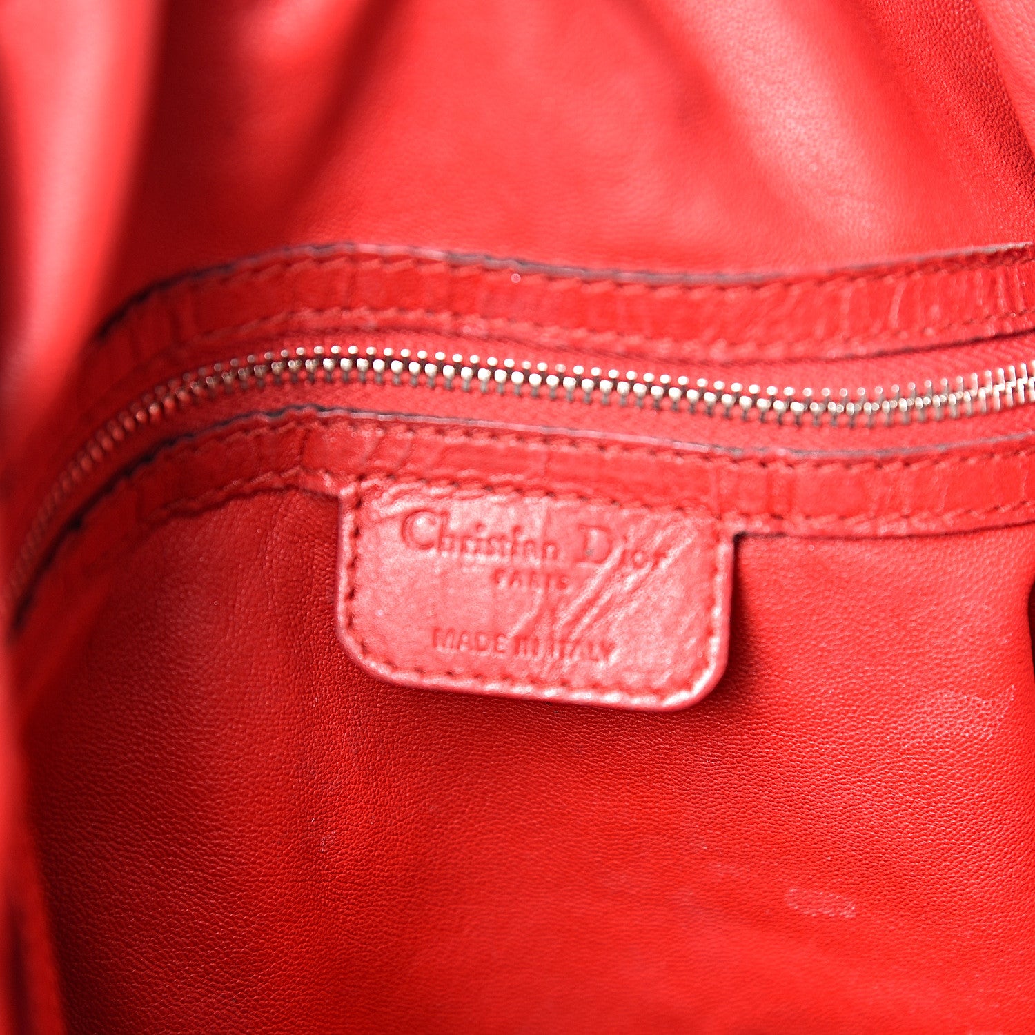 Christian Dior Lambskin Woven Dior Soft Hobo Rouge Moyen 9 of 12