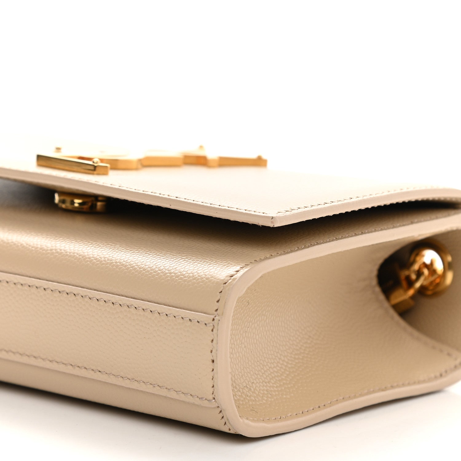 Saint Laurent Grain De Poudre Small Monogram Kate Satchel Nude Powder 7 of 7