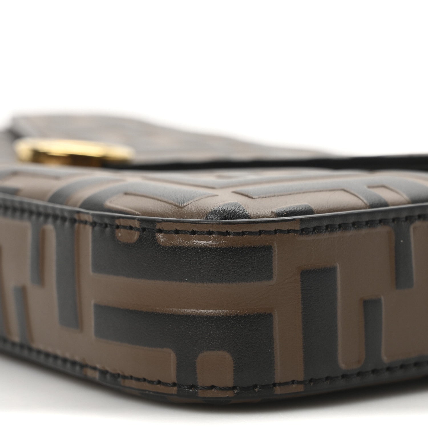 Fendi Vitello Soft F is Fendi Bi-Color FF 1974 Embossed Envelope Wallet On Chain with Pouches Maya Black 13 of 14