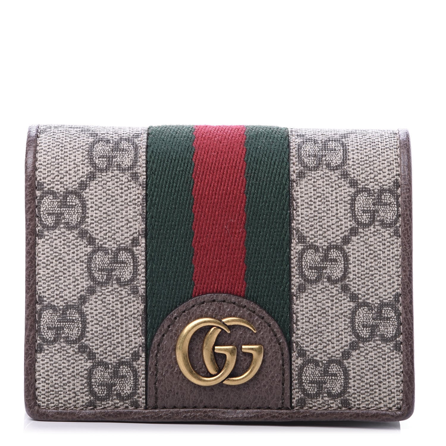 Gucci X DISNEY GG Supreme Monogram Web Three Little Pigs Ophidia Card Case Wallet Beige New Acero 1 of 7
