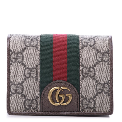 Gucci X DISNEY GG Supreme Monogram Web Three Little Pigs Ophidia Card Case Wallet Beige New Acero 1 of 7