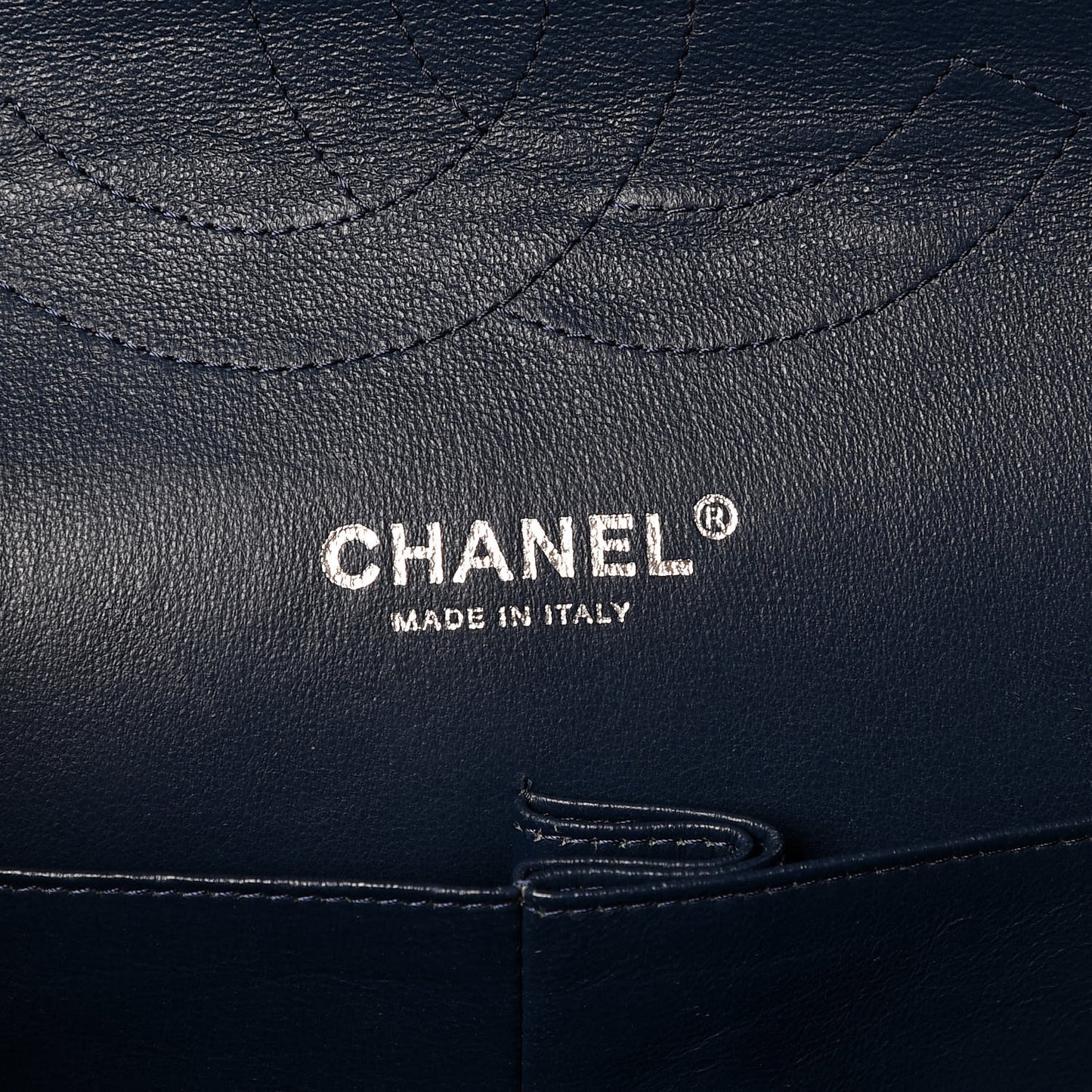 Caviar Quilted Jumbo Double Flap Navy