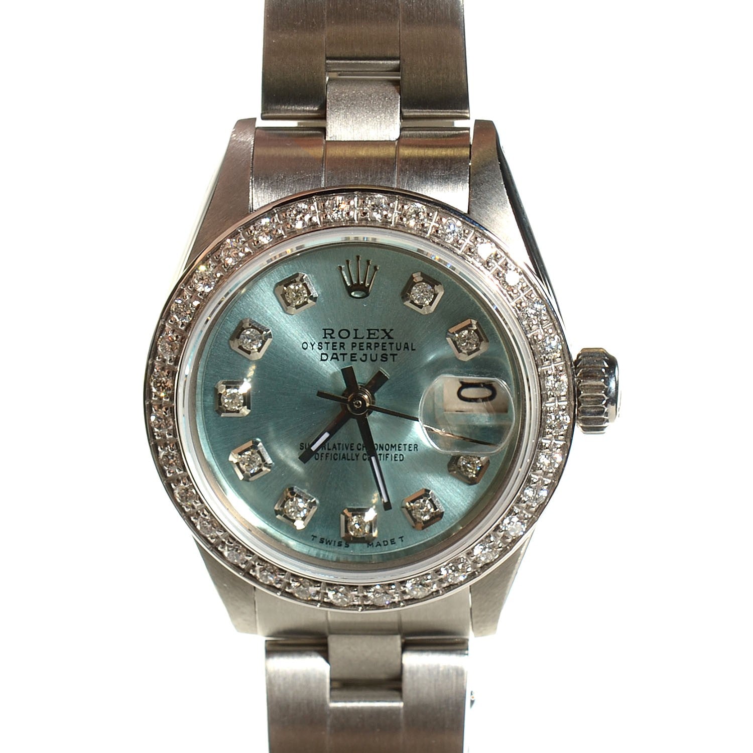 Rolex Stainless Steel Diamond 26mm Oyster Perpetual Datejust Watch 6917 1 of 6