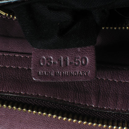 Chloe Glazed Leather Ethel Satchel Dark Purple 9 of 11