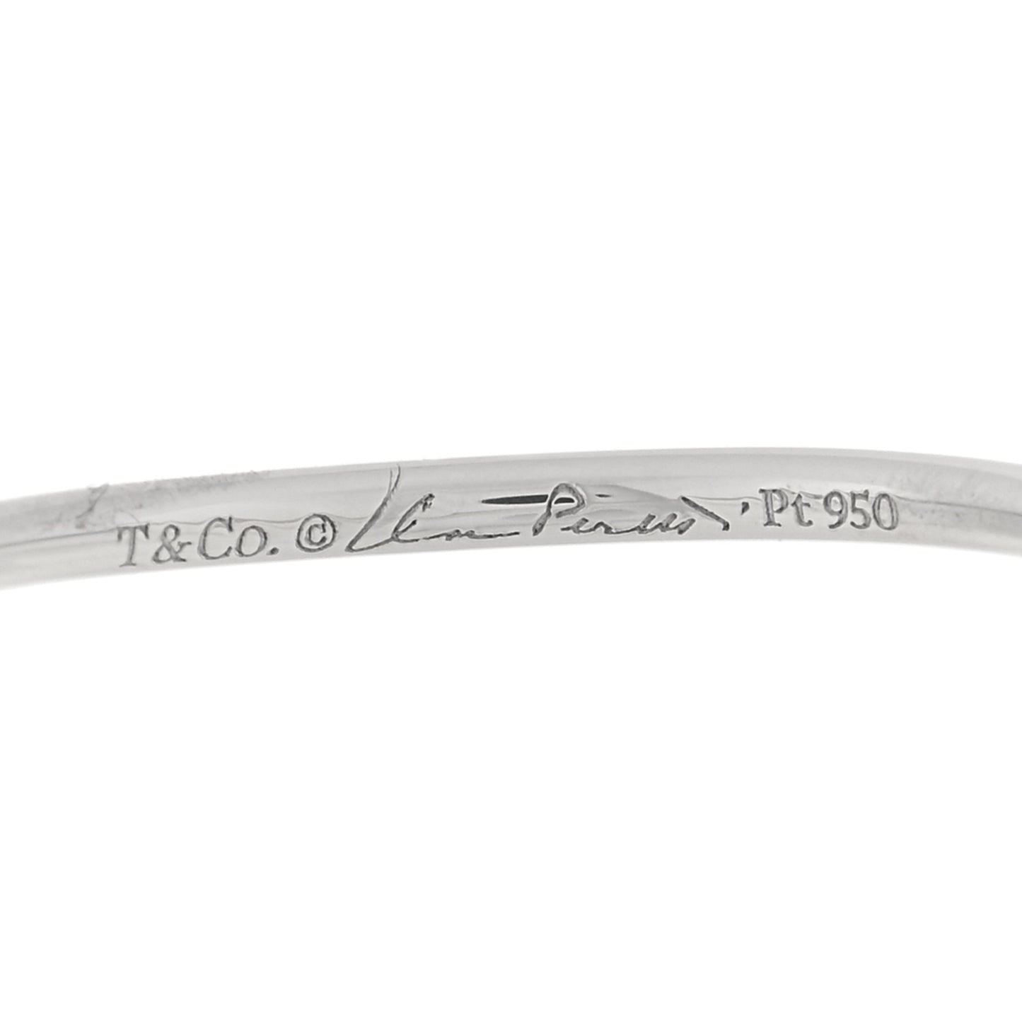 Platinum Diamond Elsa Peretti Single-Row Wave Ring 54 7