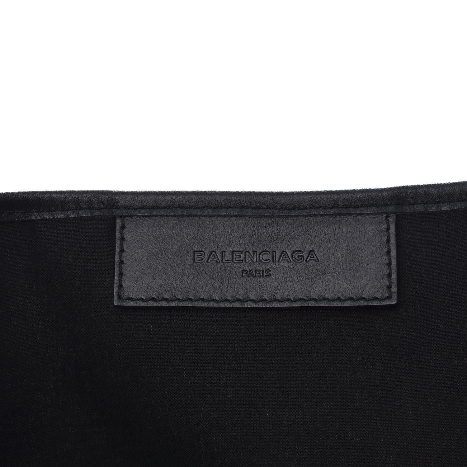 Balenciaga Cotton Canvas Calfskin M Navy Cabas Natural Black 10 of 13