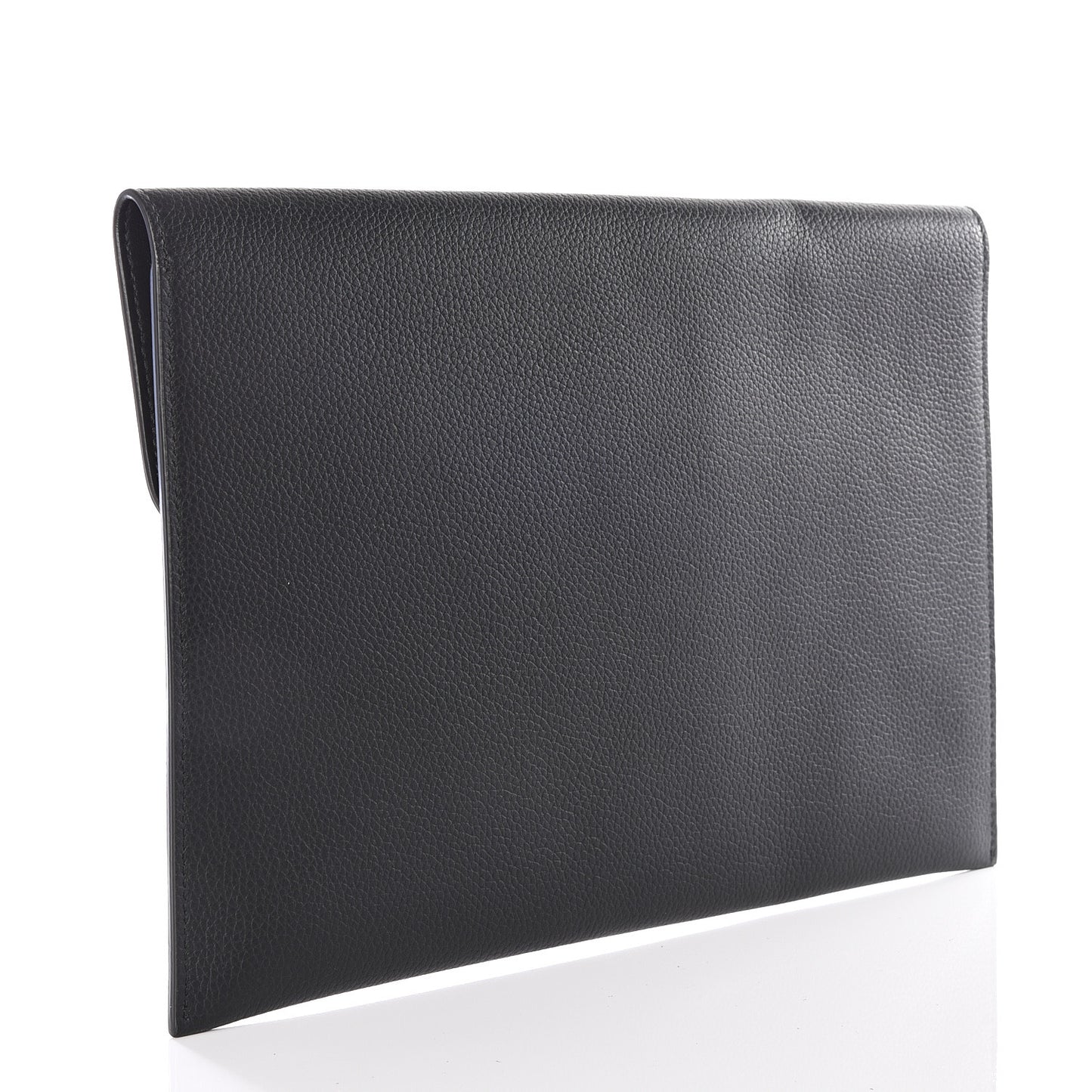 Calfskin Skull Envelope Clutch Black