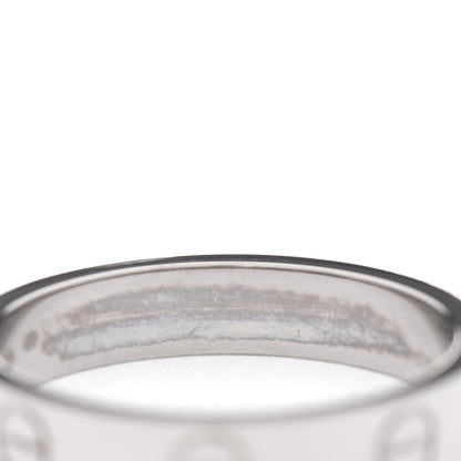 Cartier 18K White Gold 3.5mm LOVE Wedding Band Ring 53 6.5 5 of 5