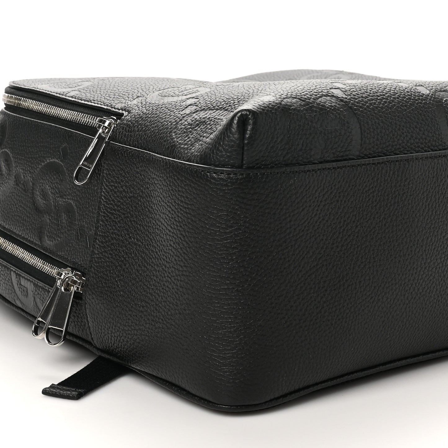 Calfskin Jumbo GG Embossed Large Backpack Black
