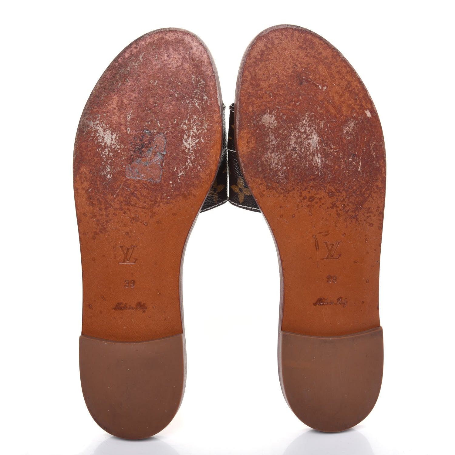 Louis Vuitton Monogram Lock It Flat Mules 39 Brown 5 of 16