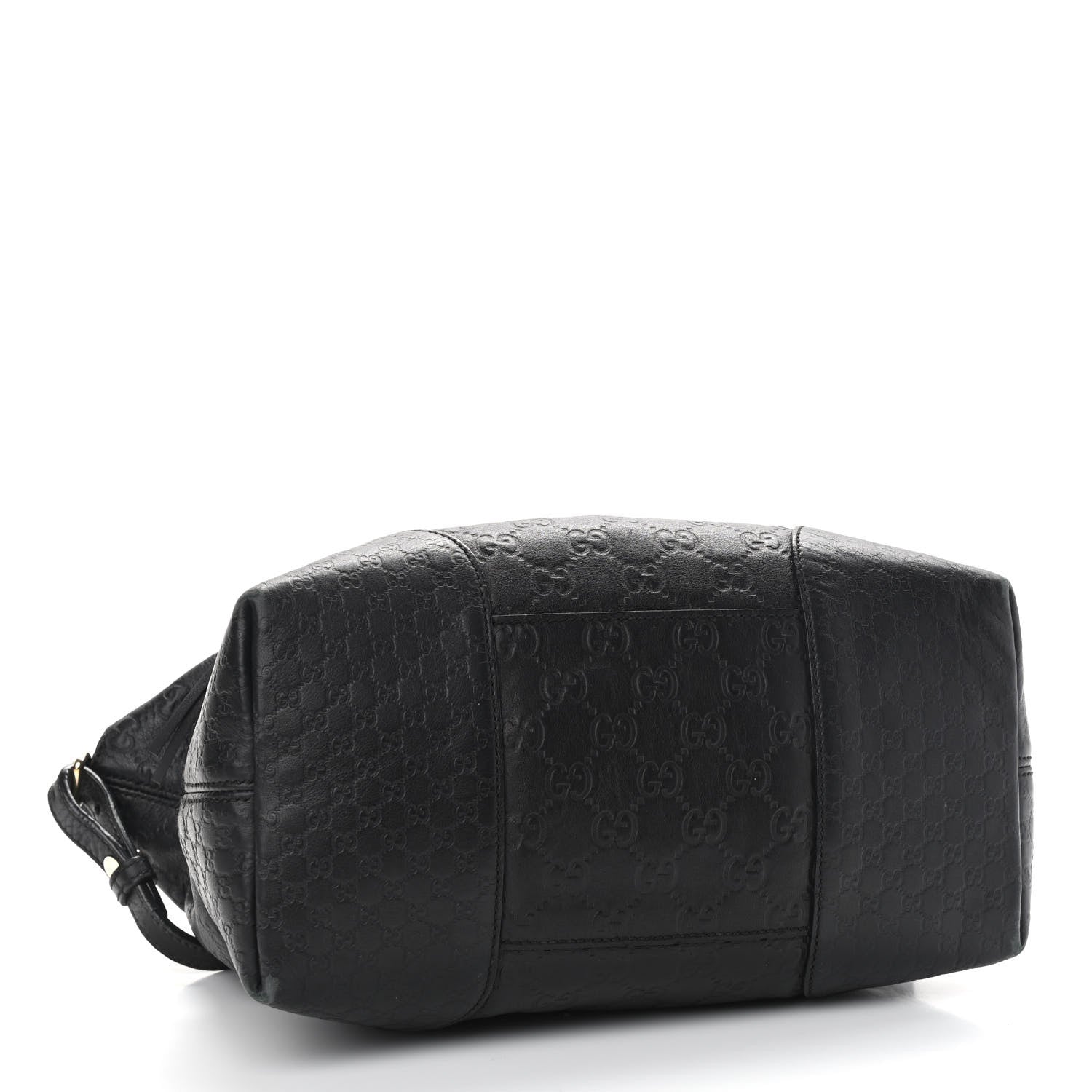 Gucci Guccissima Medium Bree Foldover Tote Black 3 of 15