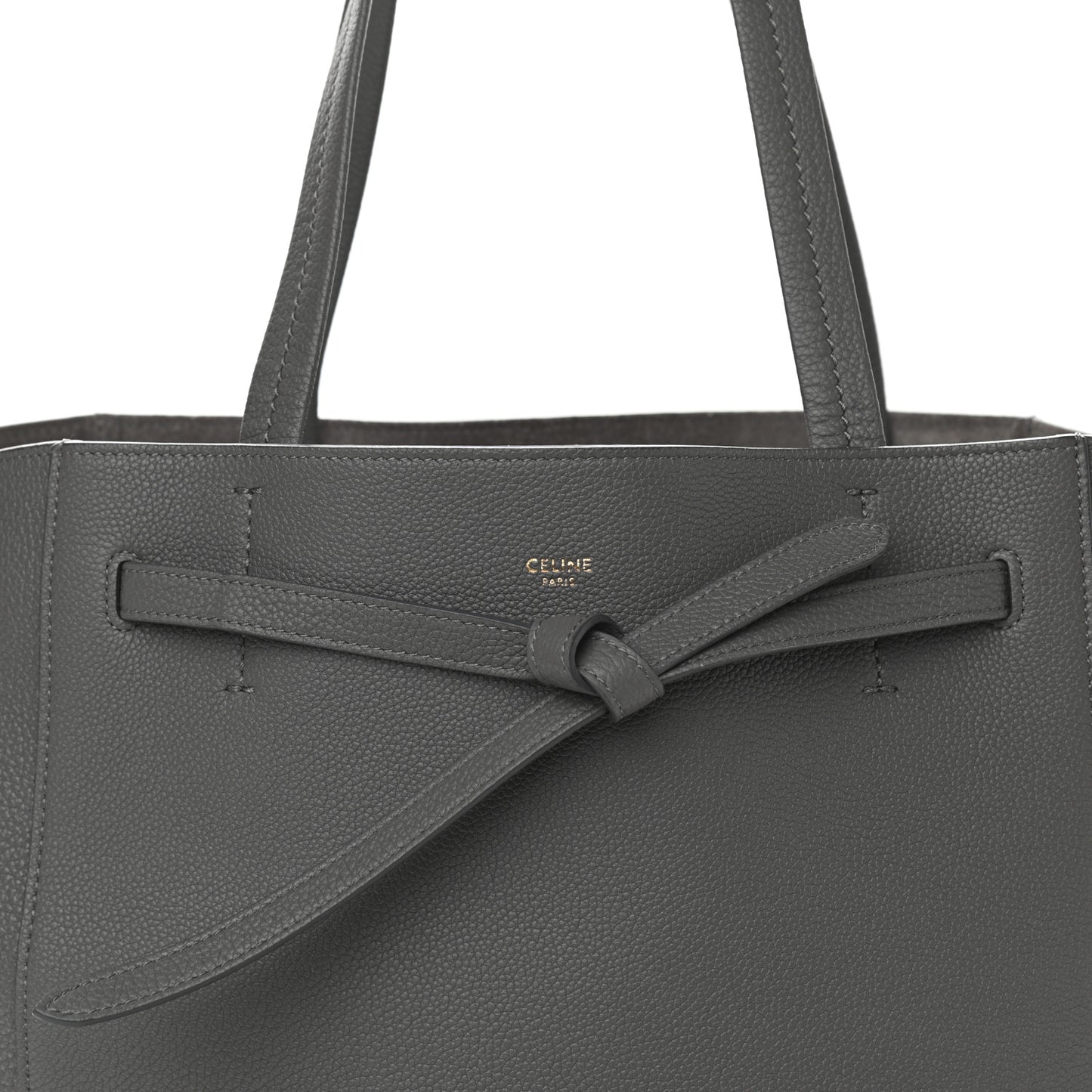 Soft Grained Calfskin Small Belt Cabas Phantom Grey