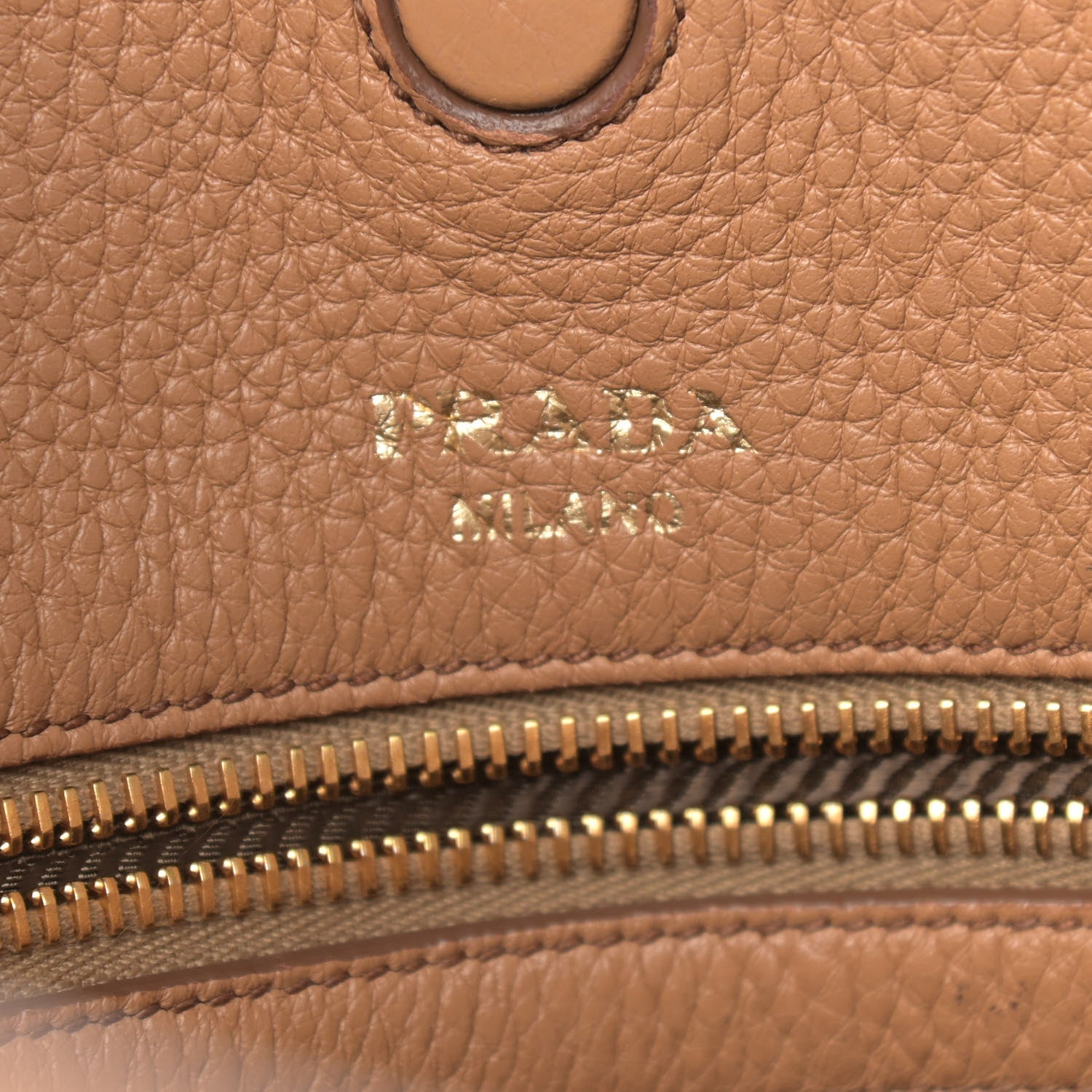 Prada Vitello Daino Pocket Shopping Tote Cammeo 6 of 12