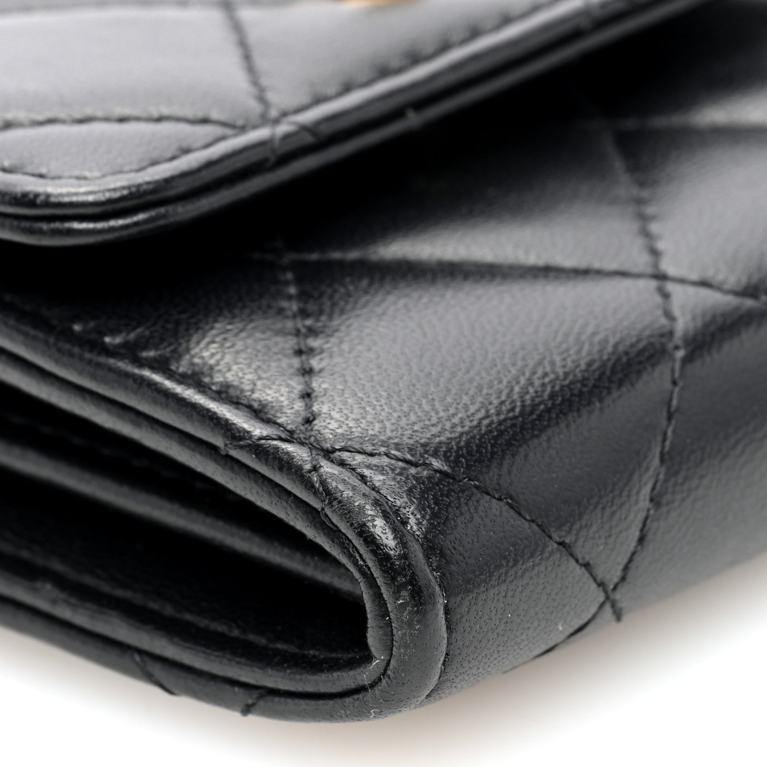 Chanel Lambskin Quilted Pearl Crush Clutch With Chain Black 8 of 9