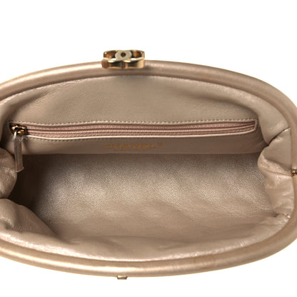 Chanel Metallic Lambskin Quilted Timeless Clutch Gold 5 of 9