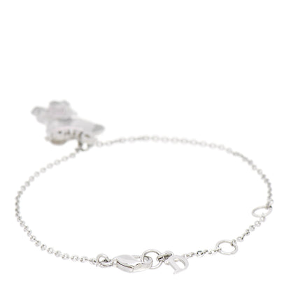 Christian Dior Crystal Bear Bracelet Silver Pink 3 of 4