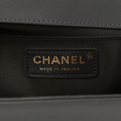 Chanel Lambskin Quilted Medium Boy Flap Grey 6 of 14