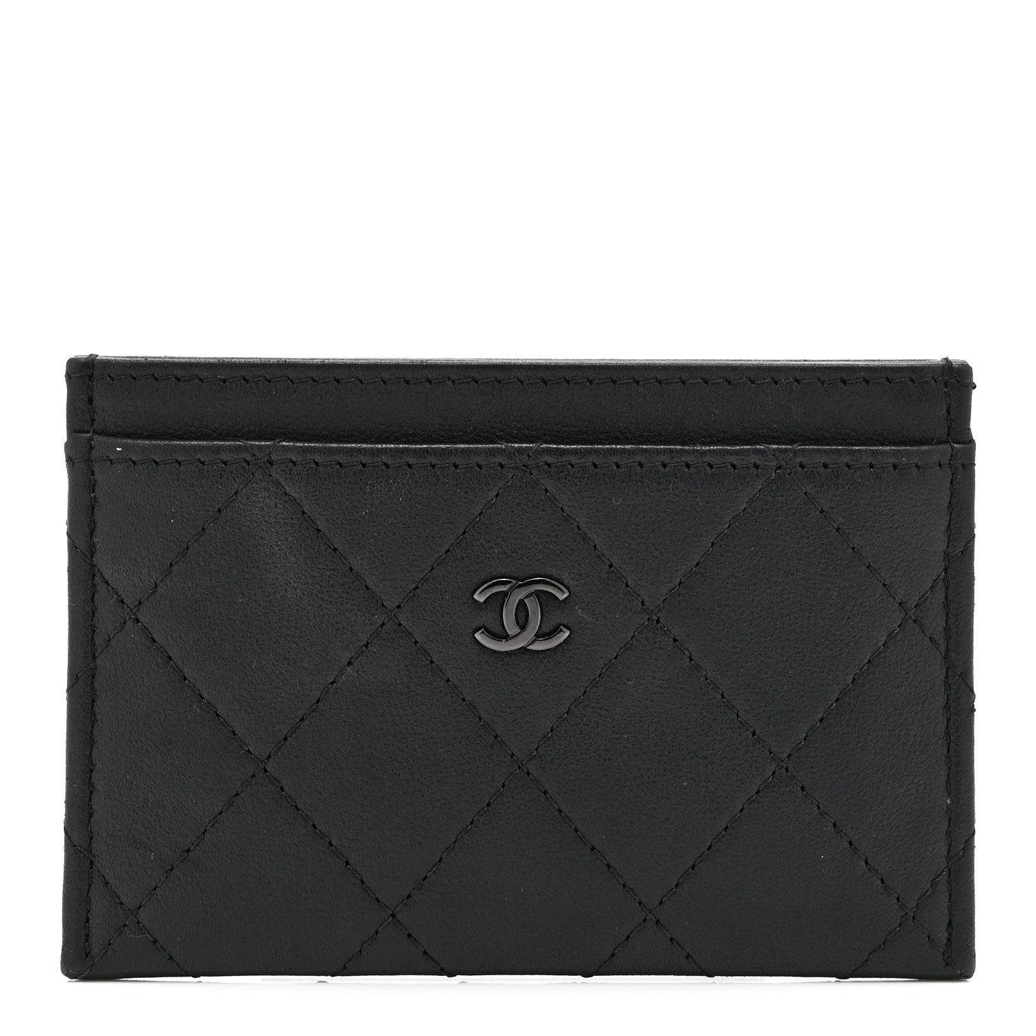Chanel Calfskin Quilted Card Holder So Black 1 of 9