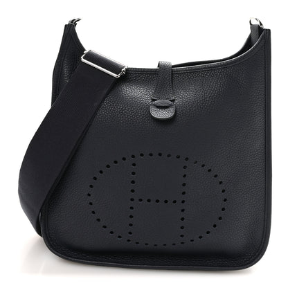 Hermes Taurillon Clemence Evelyne III PM Bleu Nuit 1 of 10