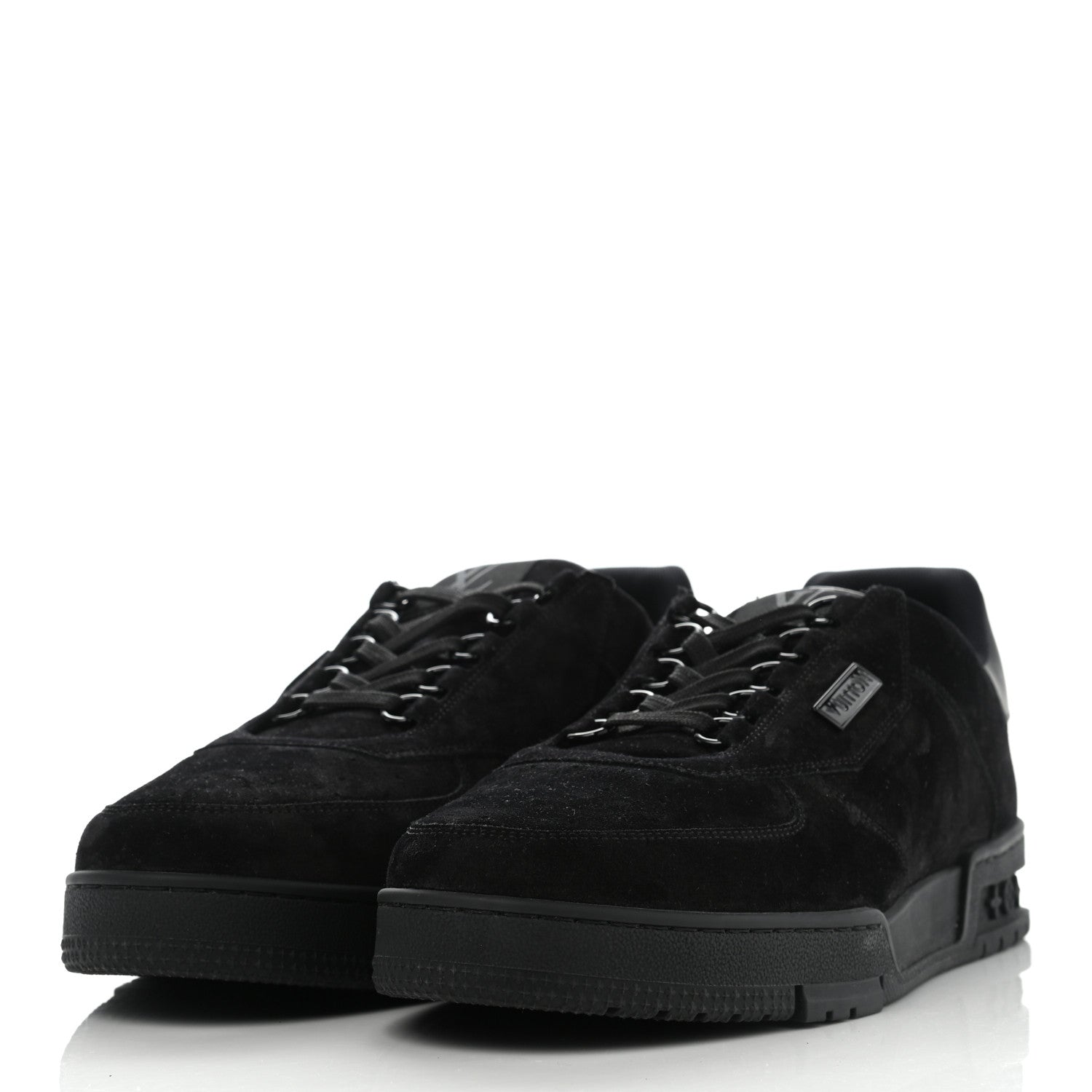 Louis Vuitton Suede Mens LV Trainer Sneakers 10 Black 3 of 11