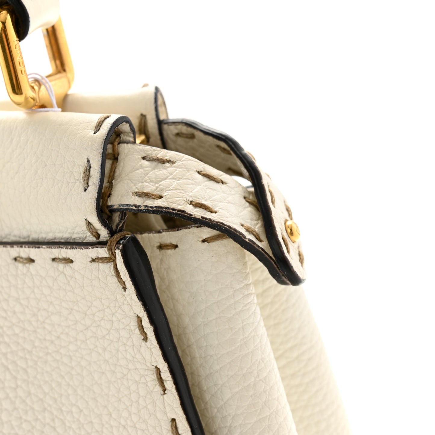 Cuoio Romano Selleria Mini Peekaboo Iconic Satchel White