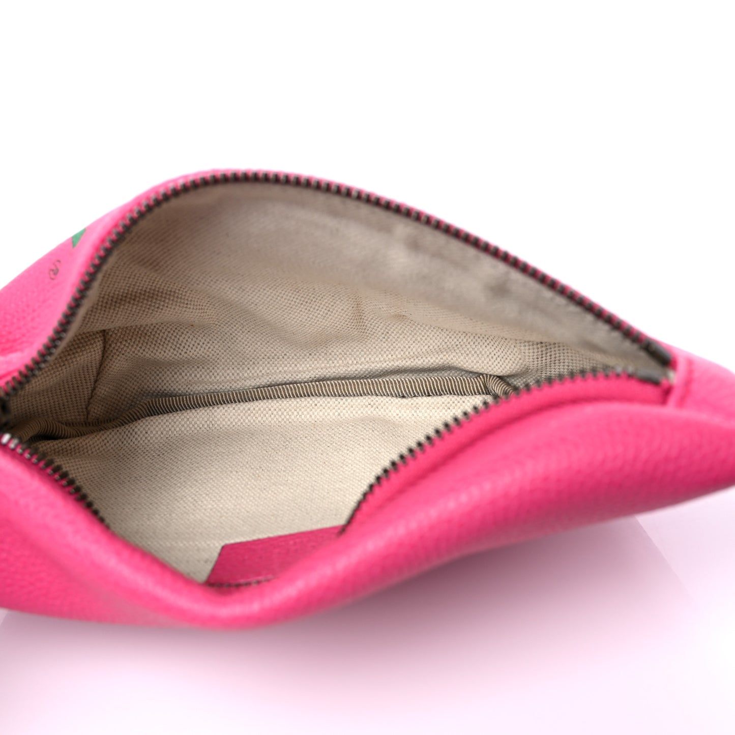 Grained Calfskin Small Logo Belt Bag Box Pink Green