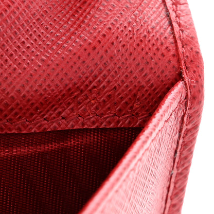 Prada Saffiano Metal Medium Wallet Rosso 7 of 9