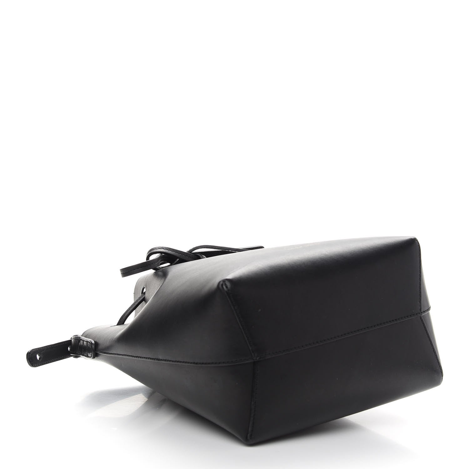 Mansur Gavriel Vegetable Tanned Calfskin Mini Bucket Bag Black Flamma 4 of 10