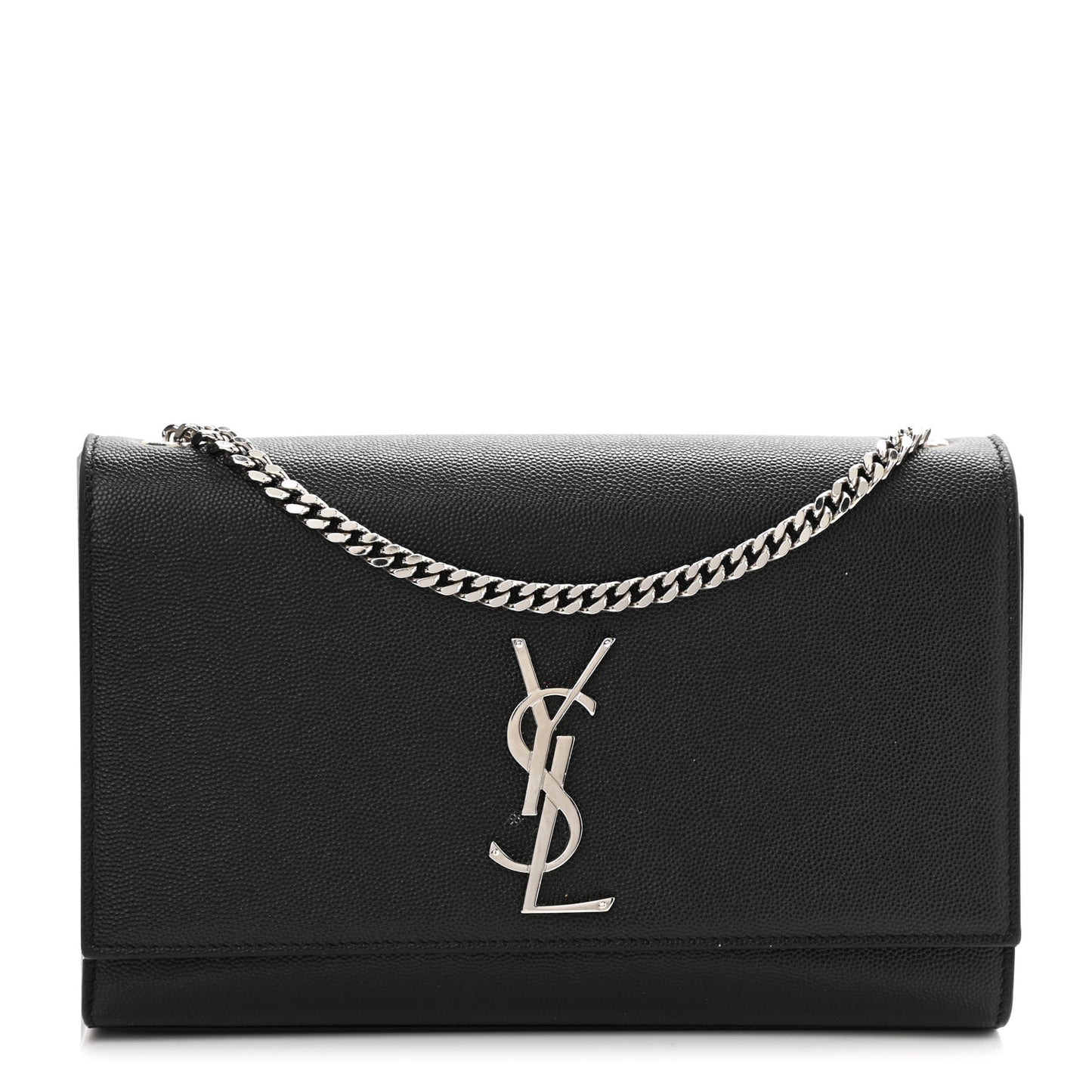 Grain De Poudre Medium Classic Monogram Kate Satchel Black