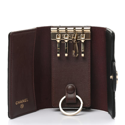 Chanel Caviar Quilted Classic 4 Key Holder Wallet Black 5 of 12