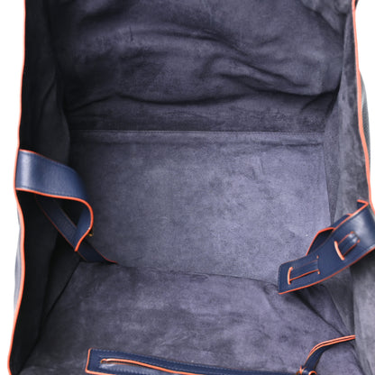 Celine Supple Calfskin Large Phantom Luggage Navy Blue Orange 4 of 10