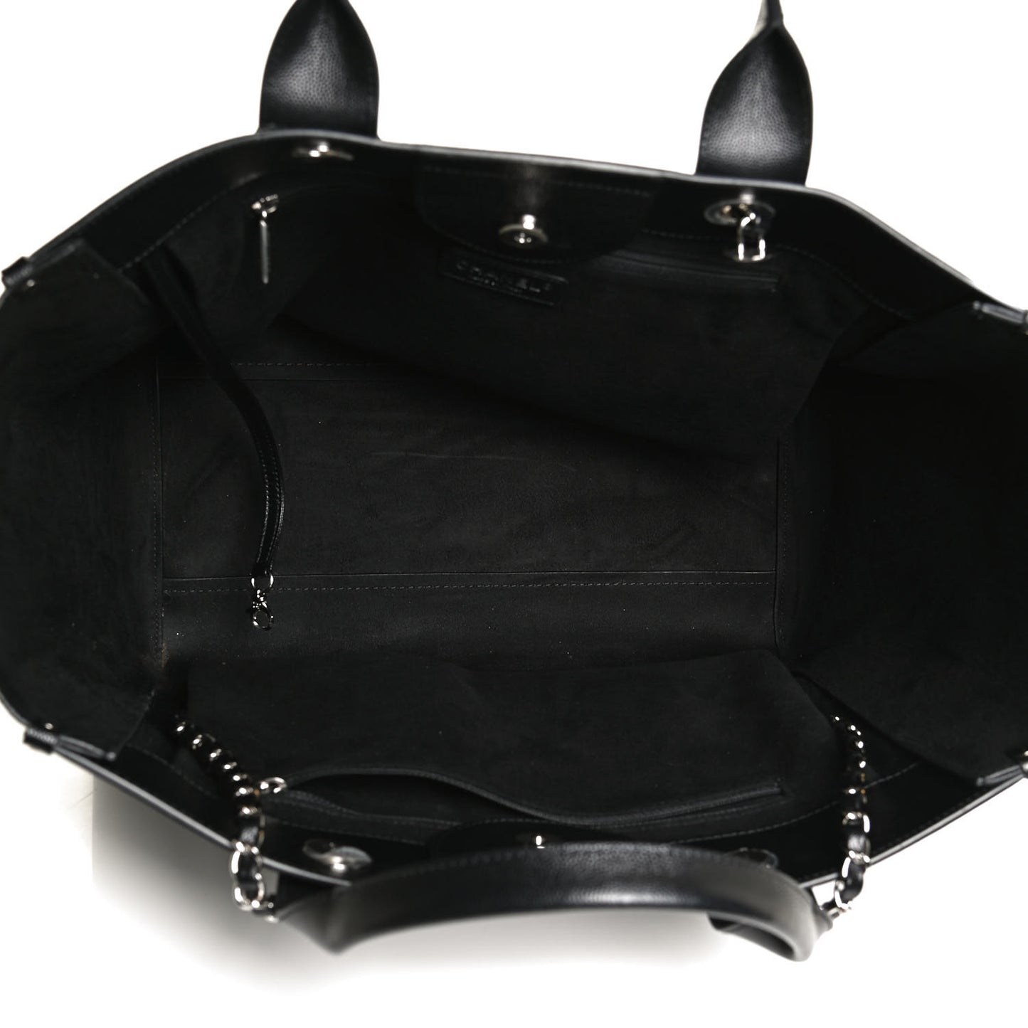 Caviar Medium Studded Deauville Tote Black
