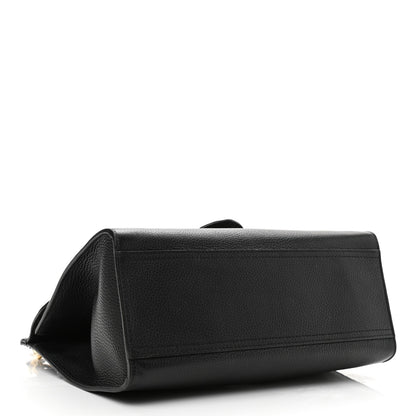 Gucci Calfskin Small GG Marmont Top Handle Bag Black 4 of 10