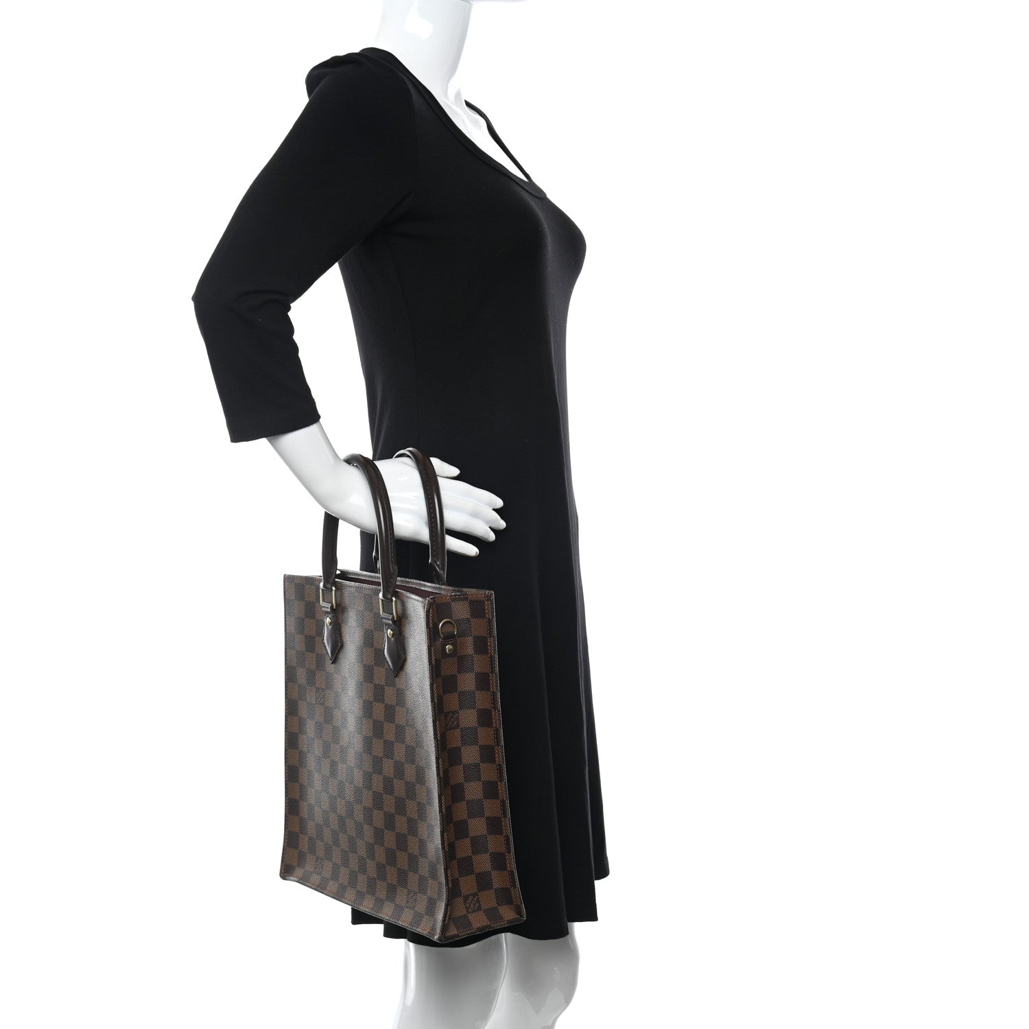 Louis Vuitton Damier Ebene Sac Plat PM 2 of 9