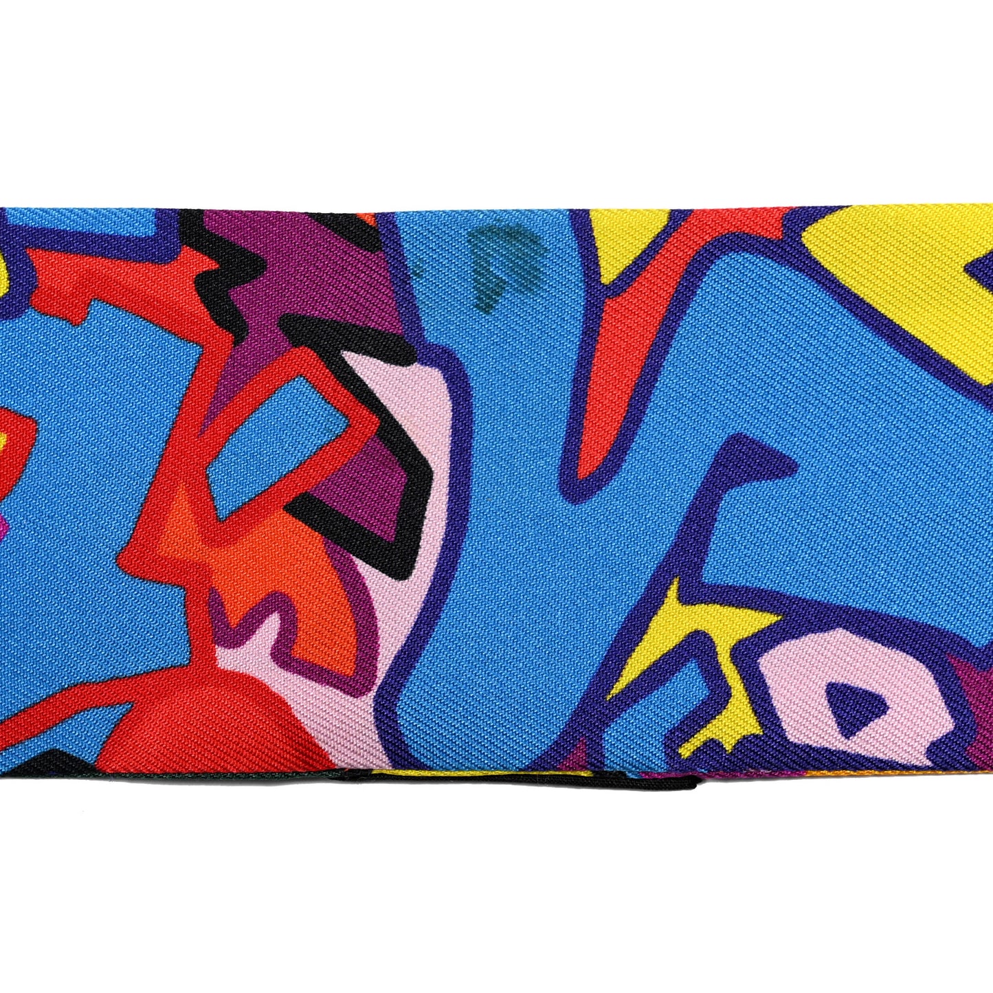 Silk Graff Graffiti Twilly Orange Jaune Vif Vert