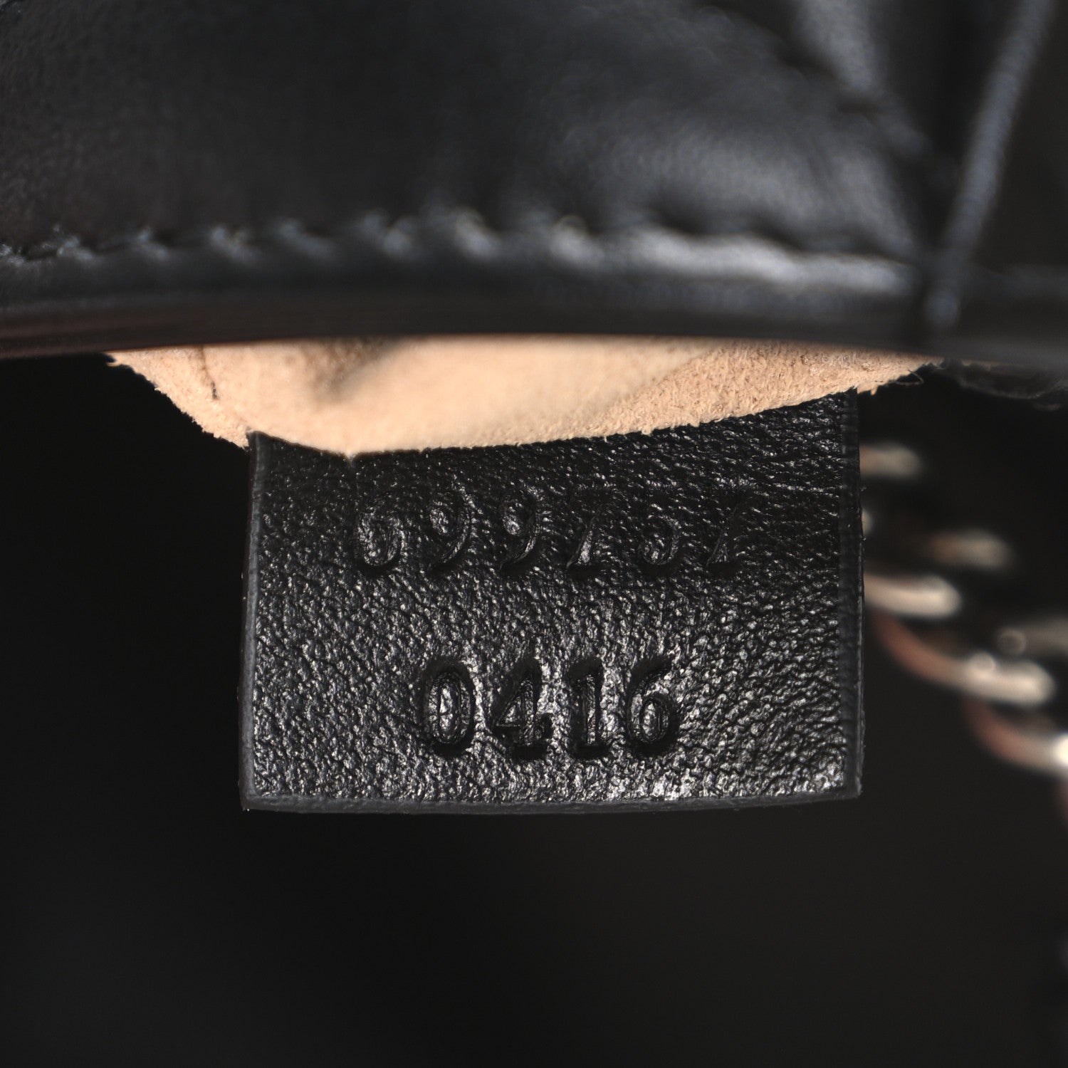 Gucci Calfskin Matelasse Monochrome GG Marmont Chain Belt Bag Black 7 of 10