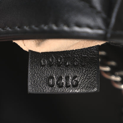 Gucci Calfskin Matelasse Monochrome GG Marmont Chain Belt Bag Black 7 of 10