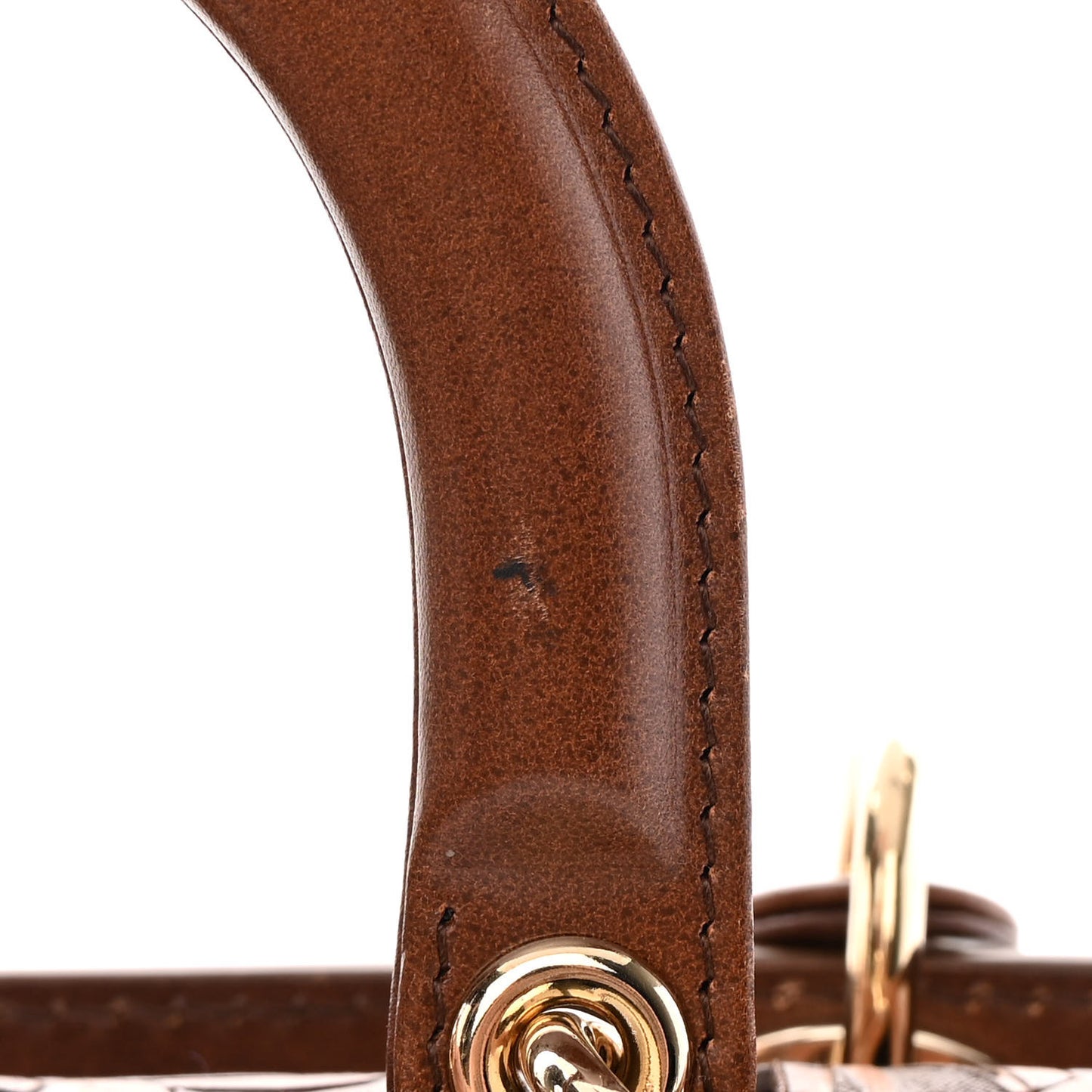 Calfskin Laser Cut Medium Lady Dior Brown