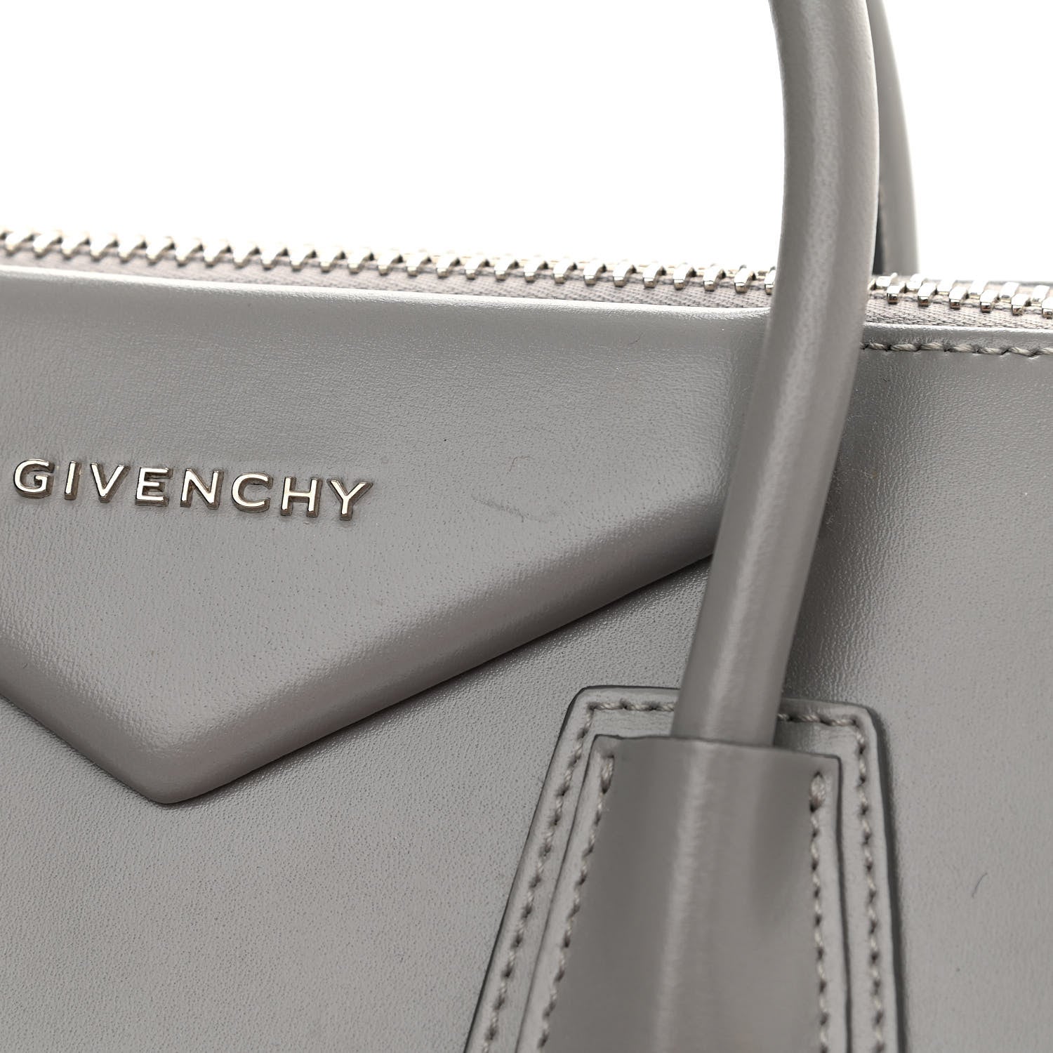 Givenchy Shiny Lord Calfskin Medium Antigona Pearl Grey 11 of 11