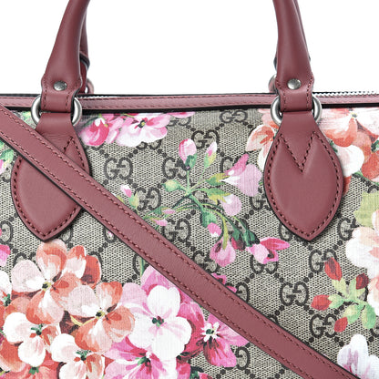 Gucci GG Supreme Monogram Blooms Small Boston Beige Multicolor Dry Rose 8 of 11