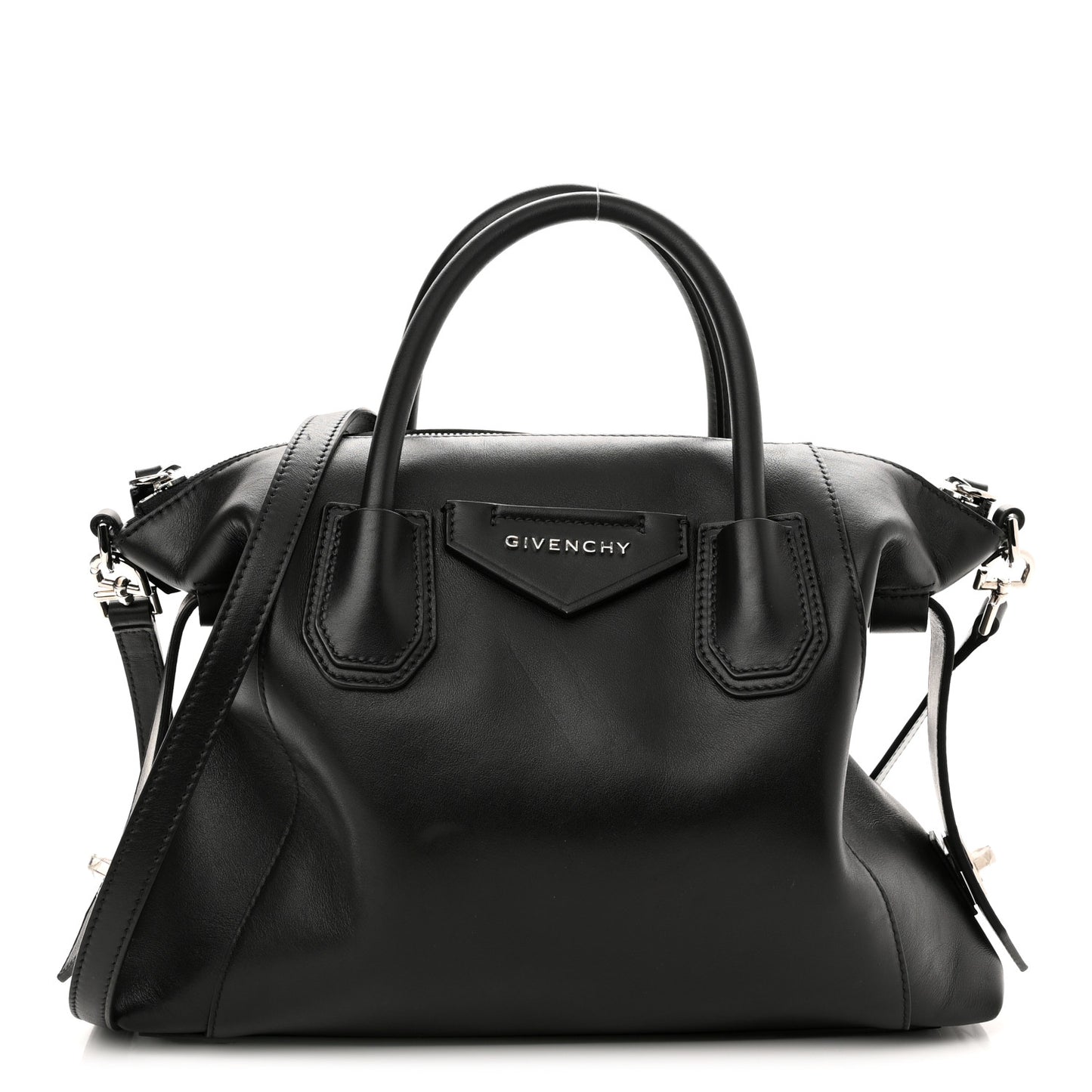 Smooth Calfskin Small Soft Antigona Black