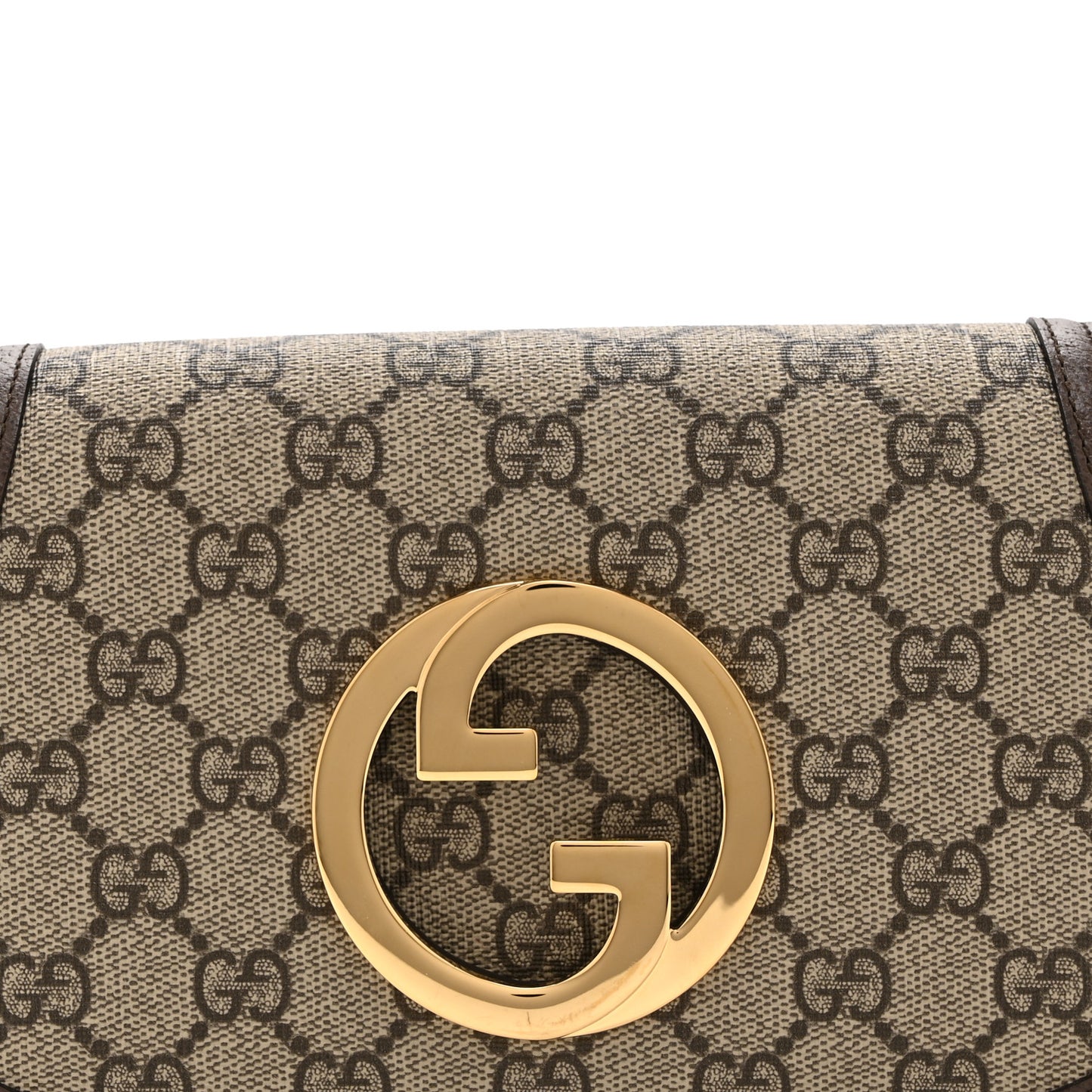 GG Supreme Monogram Textured Dollar Calfskin Blondie Belt Bag 85 34 Beige Ebony New Acero