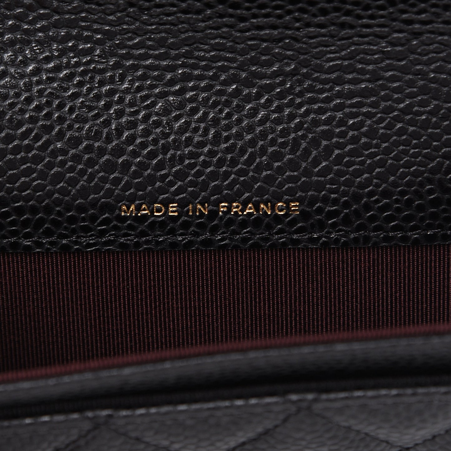 Caviar Quilted Flap Card Holder Wallet Black