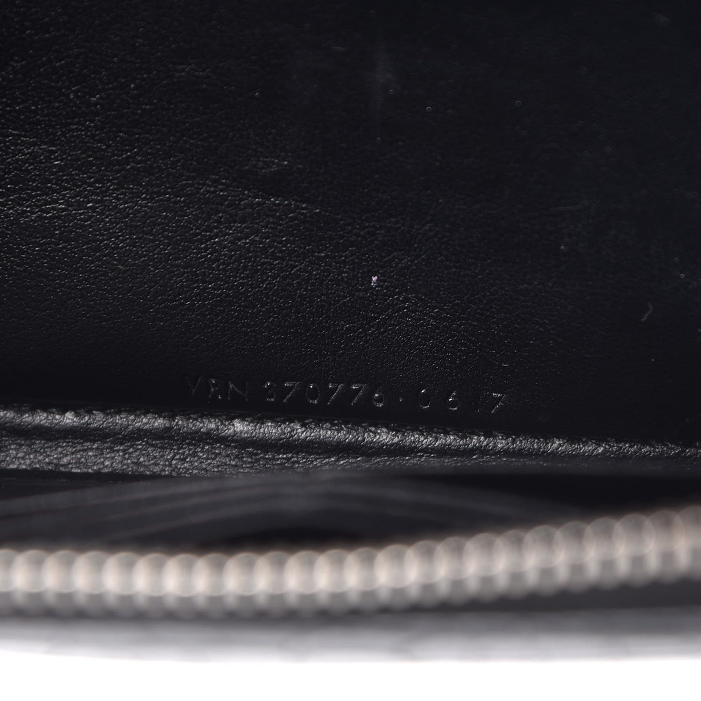 Calfskin Crocodile Embossed Monogram Zip Around Wallet Black