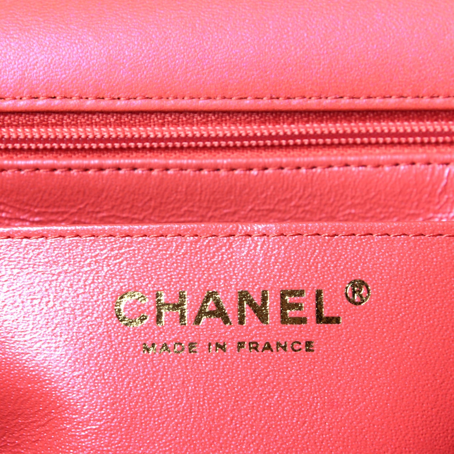 Chanel Iridescent Lambskin Quilted Mini Top Handle Rectangular Flap Red 6 of 10