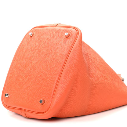 Hermes Taurillon Clemence Picotin Lock 22 MM Orange 9 of 10