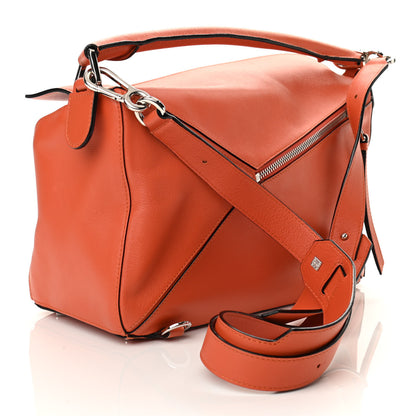 Loewe Calfskin Medium Puzzle Bag Coral 3 of 9